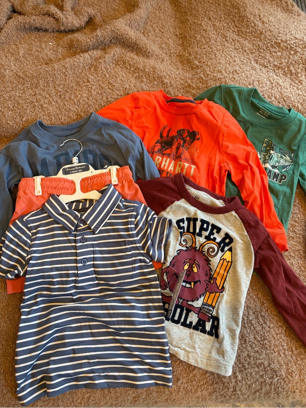 Toddler Boys Shirt Lot Carhartt Gap Tommy Bahama Outfit